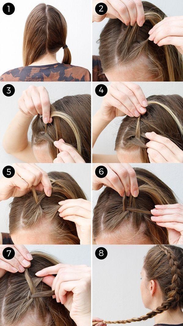 Beginner French braid hairstyle