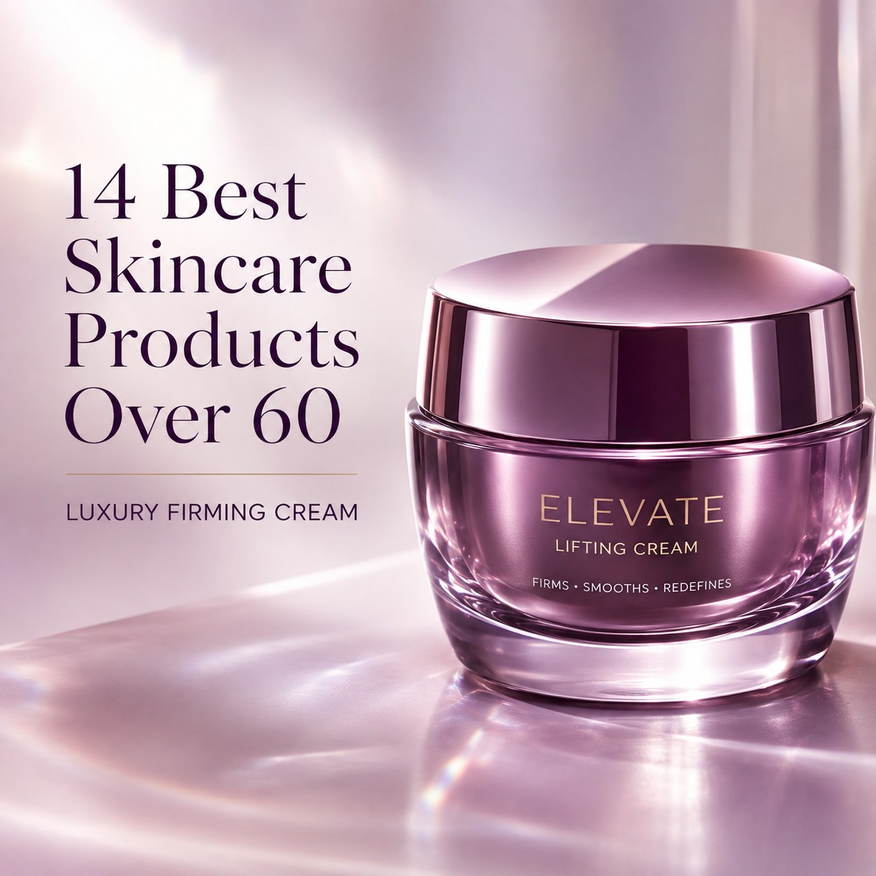 A luxury purple jar of firming lifting cream, a splurge-worthy pick among skincare products over 60