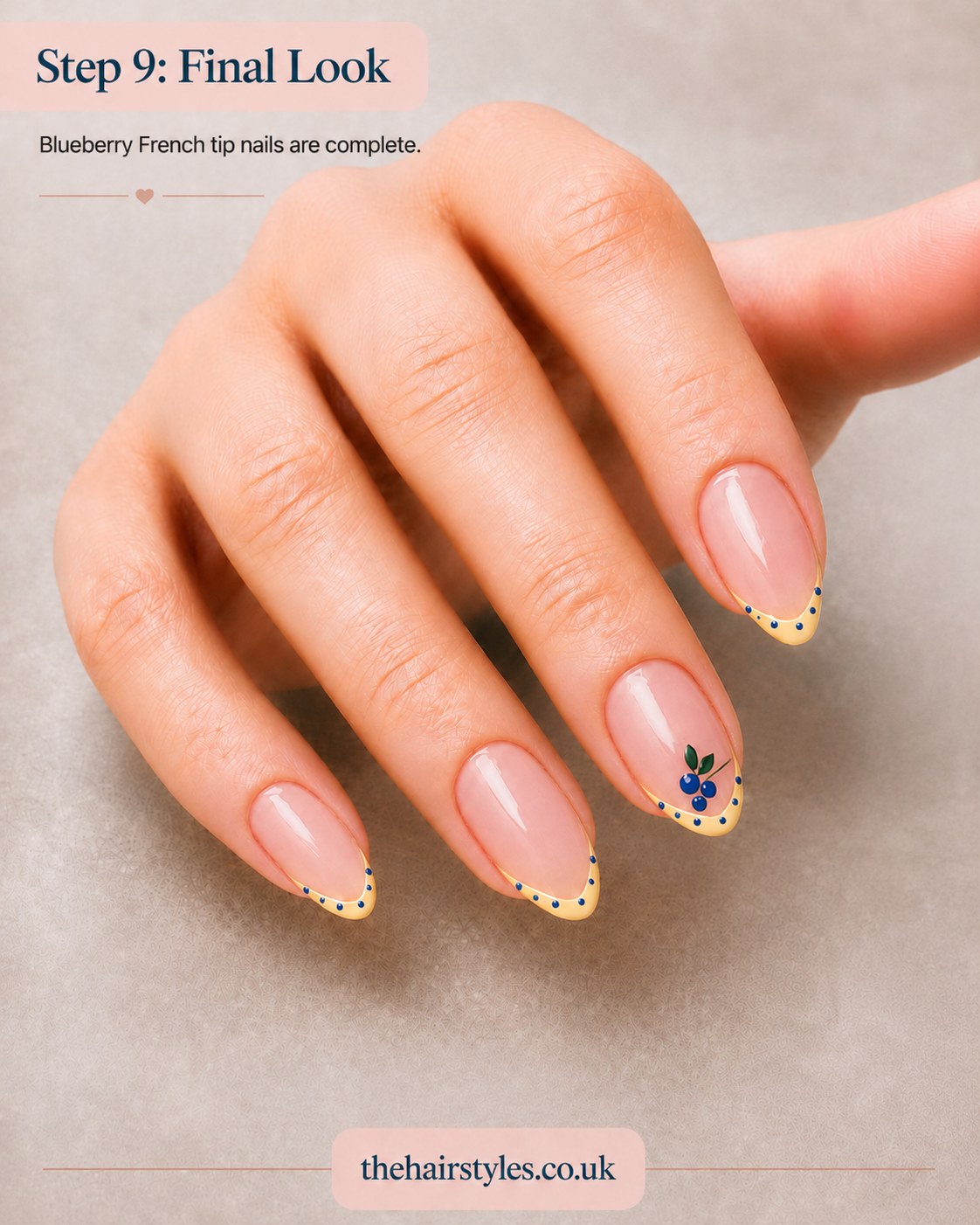 Blueberry French Tip Nails - The Prettiest Twist On