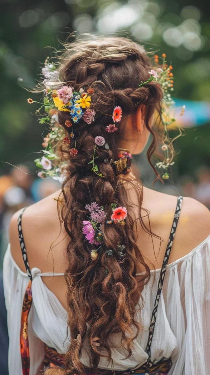 Geflochtene Frisuren mit tiefem geflochtenem Knoten