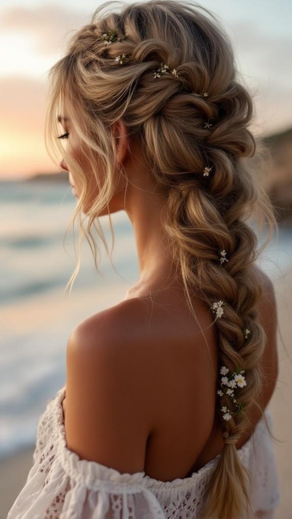 Bohemian elegant long hair