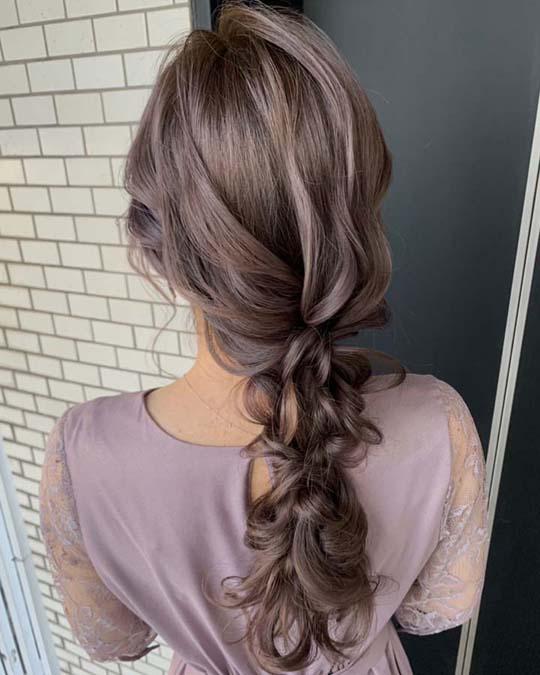 Braided wedding guest hairstyle