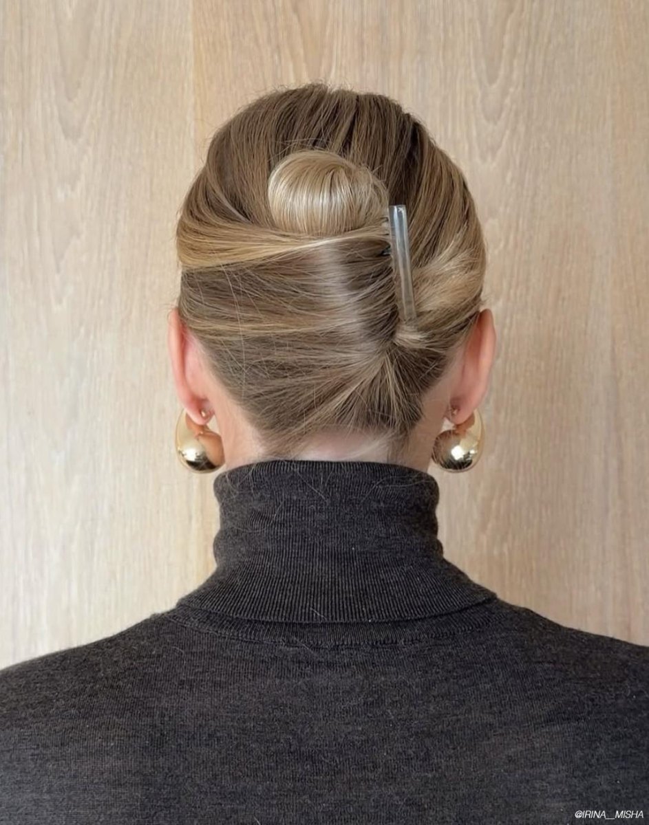 French twist long hair style