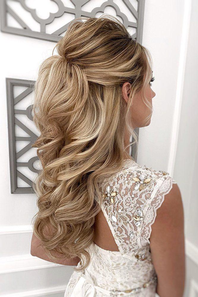 Half up half down wedding hairstyle