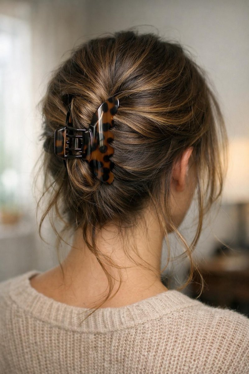 Claw clip hairstyle