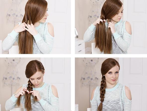 Easy side braid hairstyle