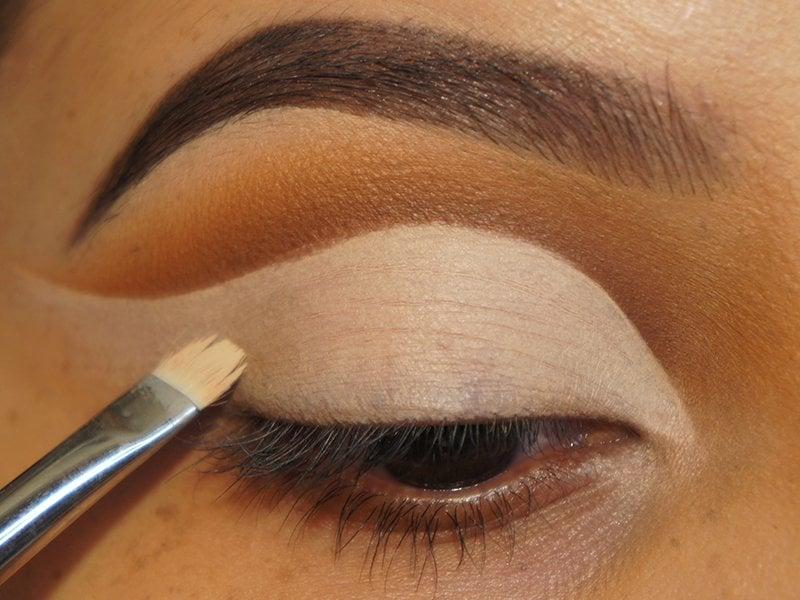 Sharp defined cut crease eye line