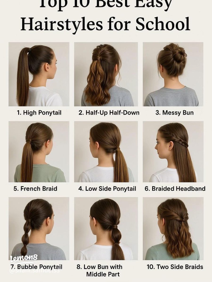 Creative hairstyle idea for school