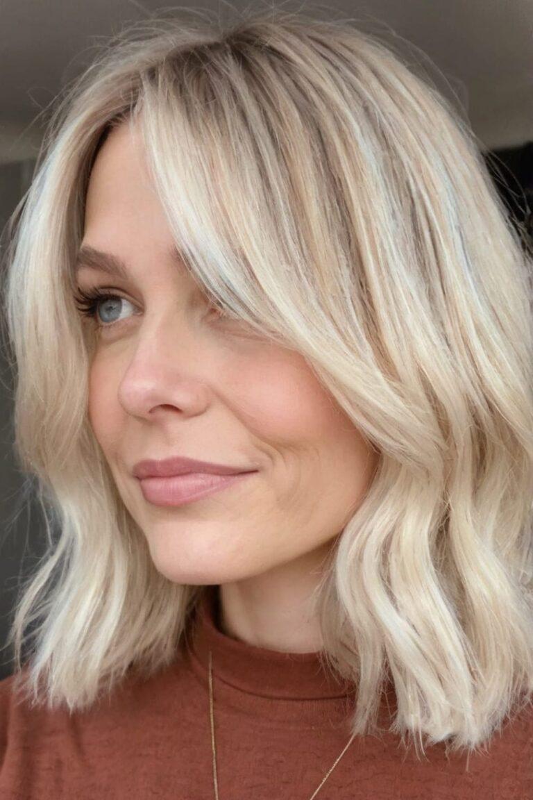 Curtain fringe hairstyle thin hair