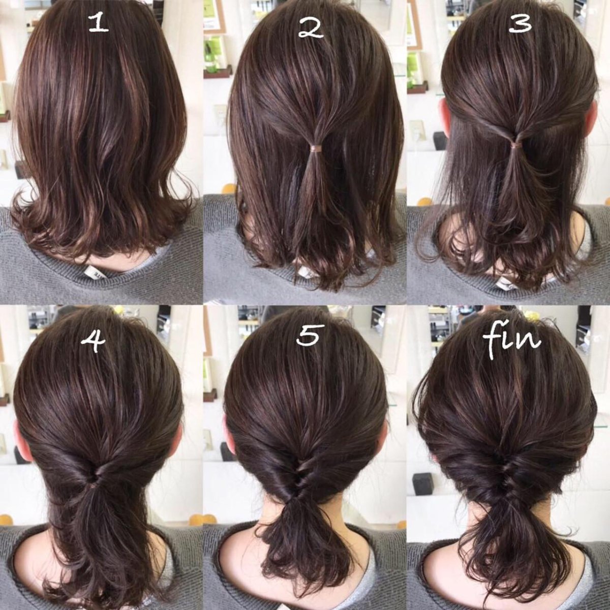Easy everyday medium hairstyle