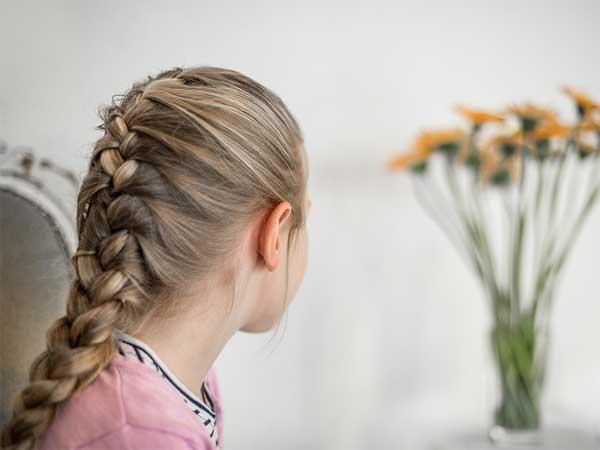 Easy French braid hairstyle