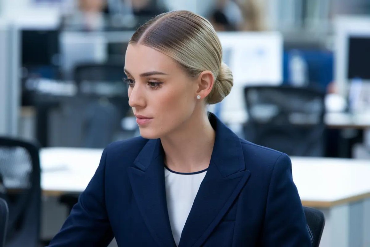 Polished office hairstyle