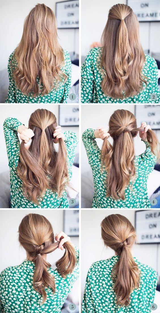 Effortless long hair hairstyle