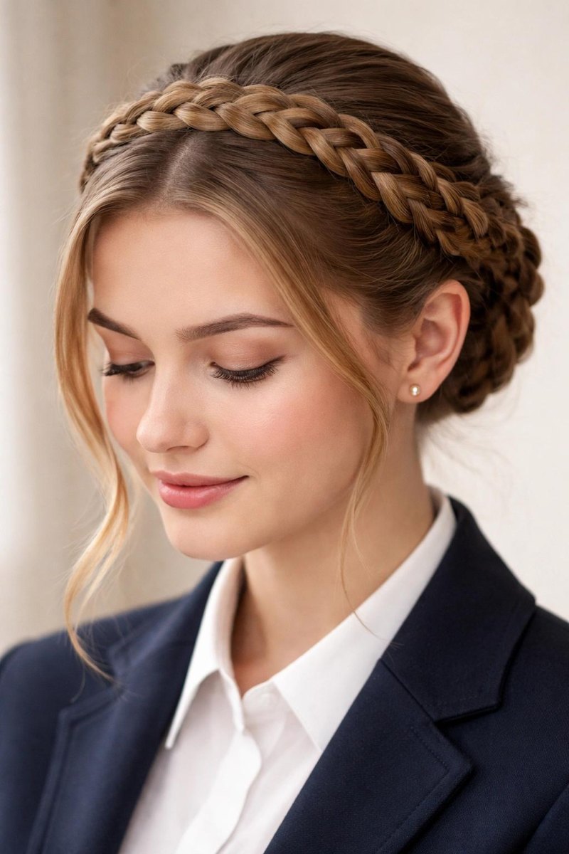 Elegant hairstyle for school event