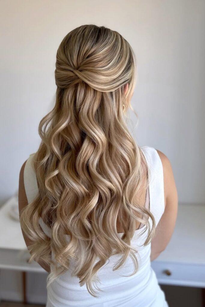 Half up half down long hair