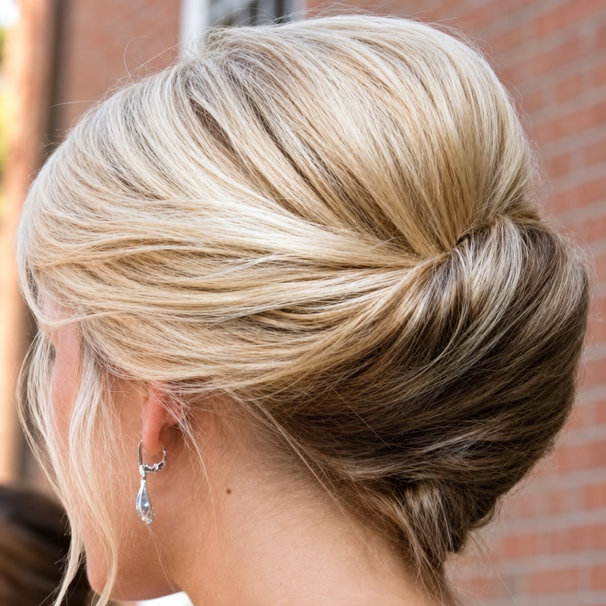 Elegant updo for thin hair