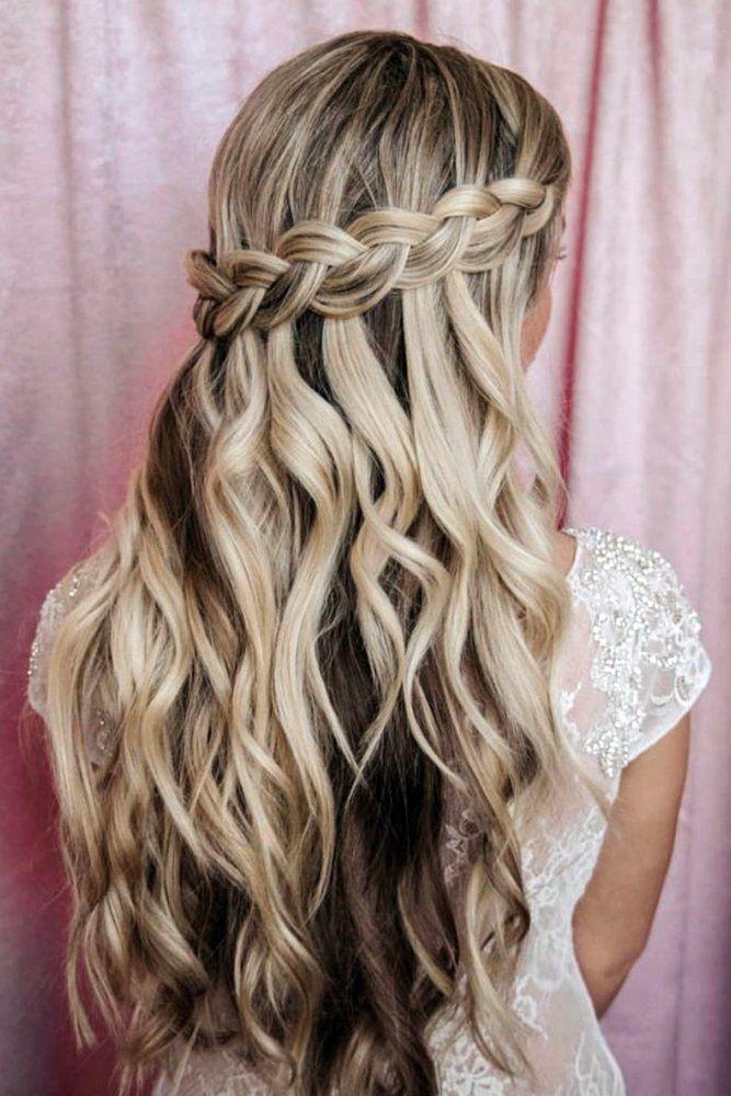 Waterfall braid long hair