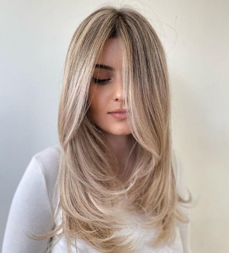 Face framing layers fine hair
