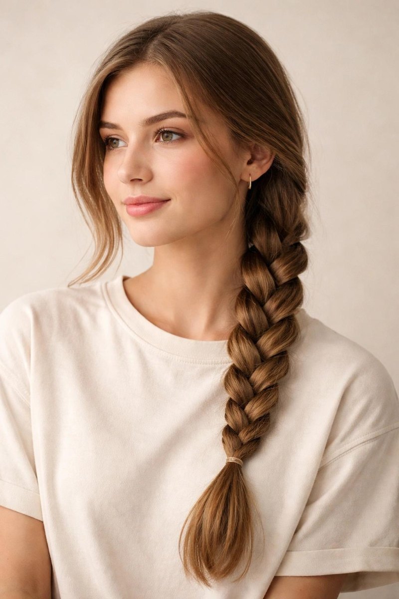 Easy everyday braided hairstyle