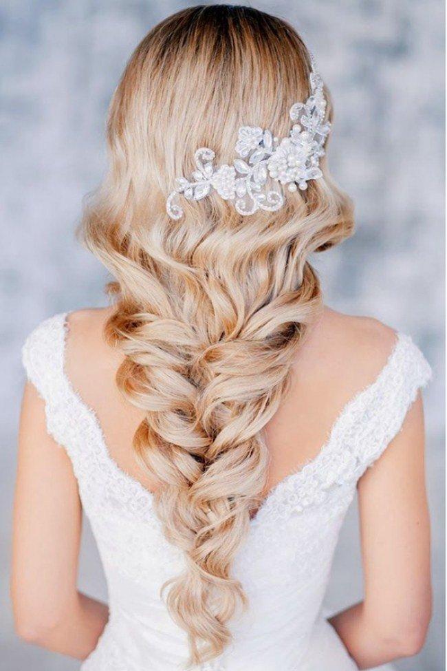 Fishtail braid wedding hairstyle