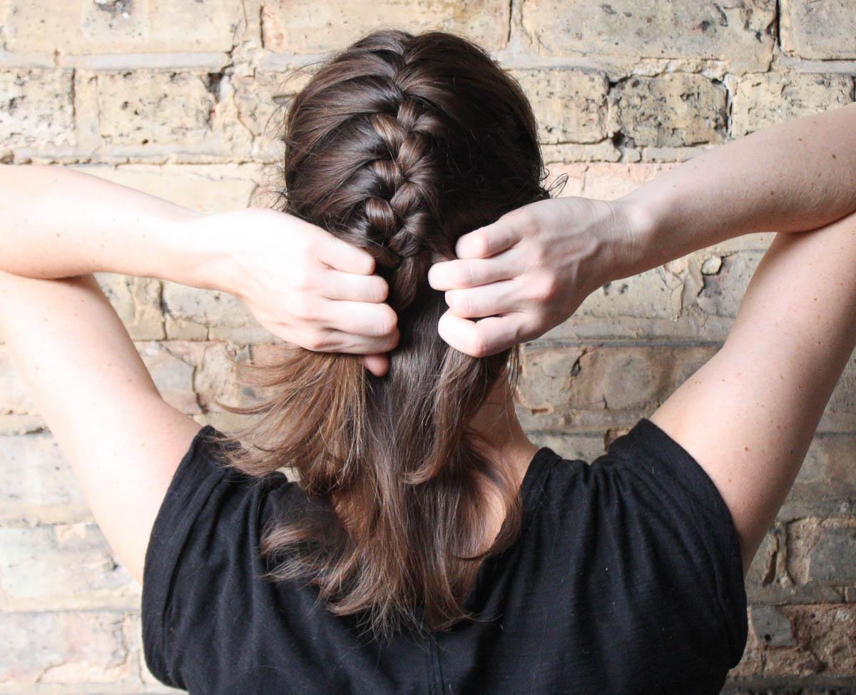 French braid medium hairstyle