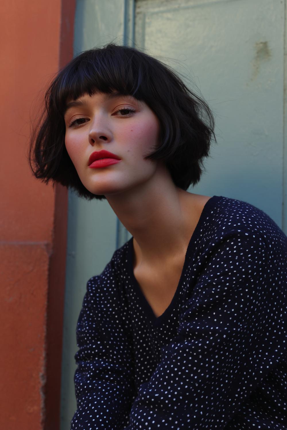 23. Fresh Hair Ideas 2026: French Bob with Rounded Bangs and Air-Dry Texture