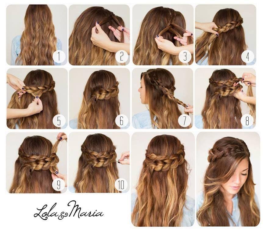 Half up braided hairstyle