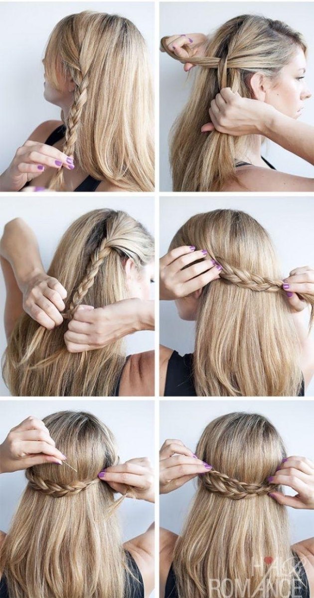 Half up braided hairstyle