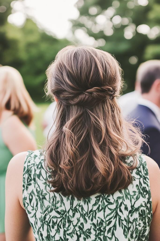 Half up half down wedding hairstyle