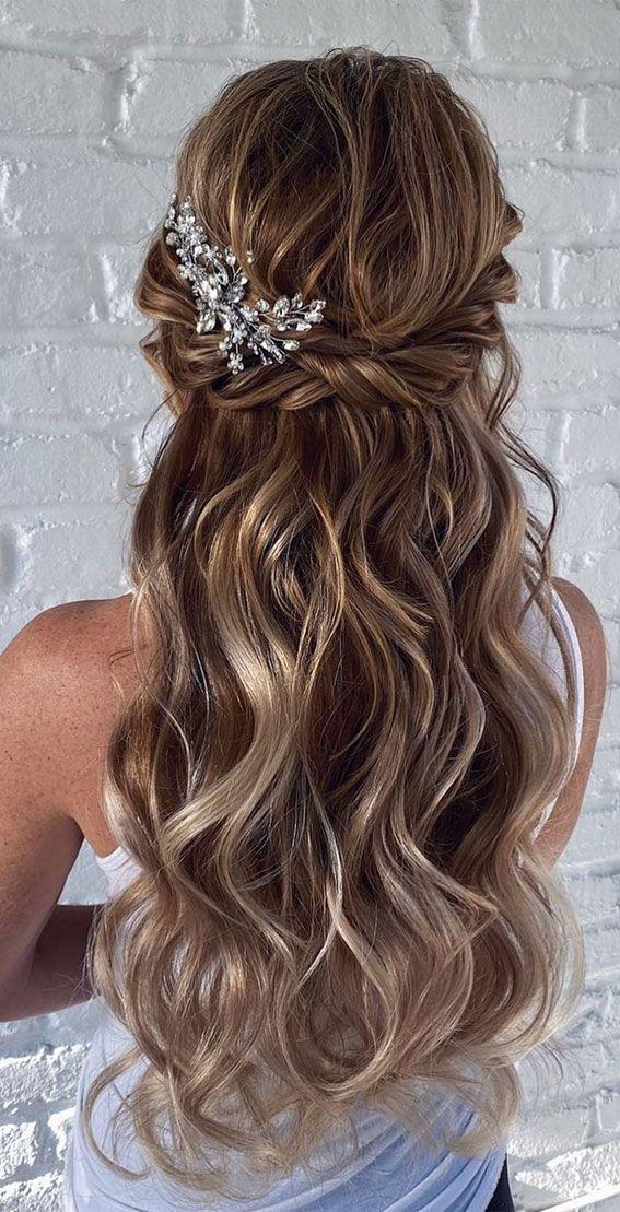 Special occasion half-up hairstyle