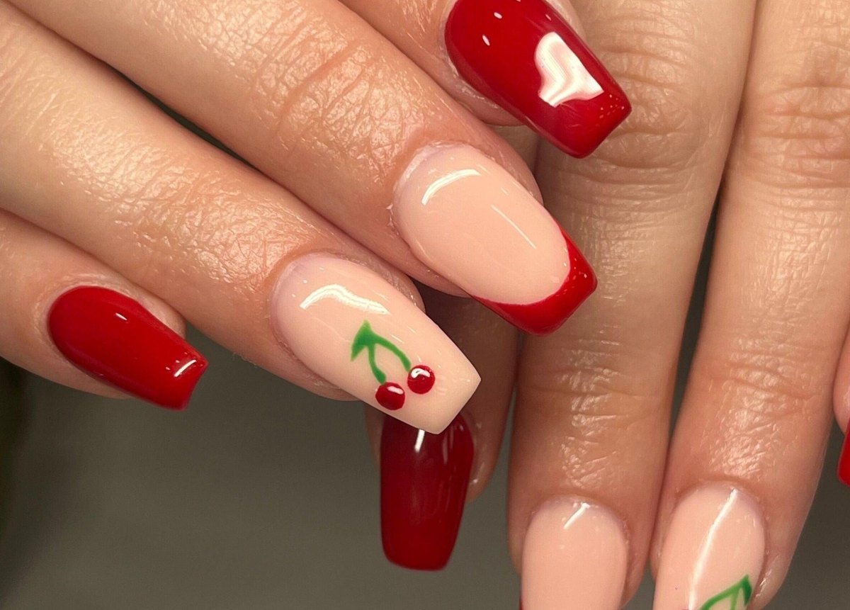 Cherry inspired Harry Styles nails