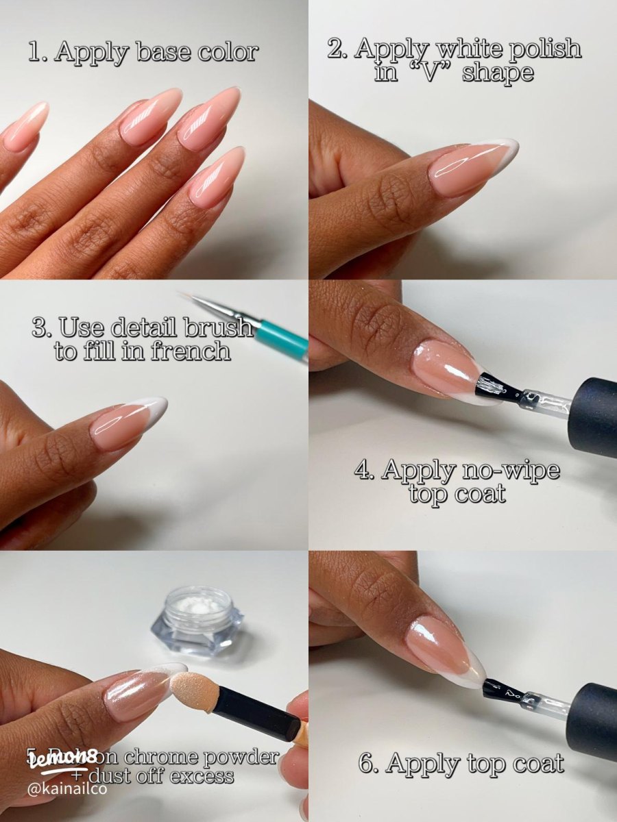 DIY French tip manicure tools