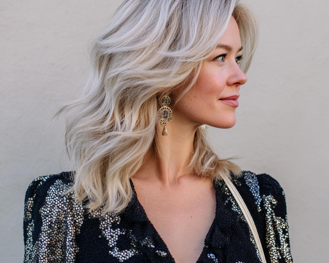 Ash Blonde Layered Waves