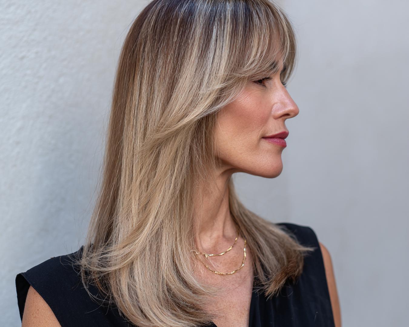 Straight Blonde With Fringe