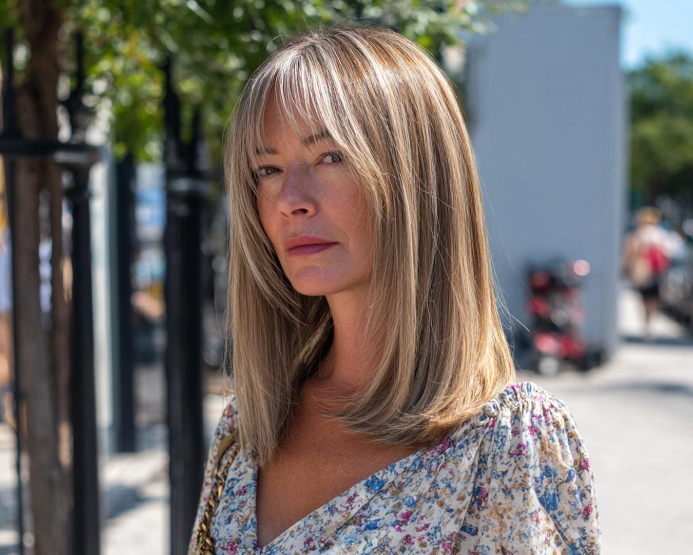 Blonde Straight Hair With Fringe