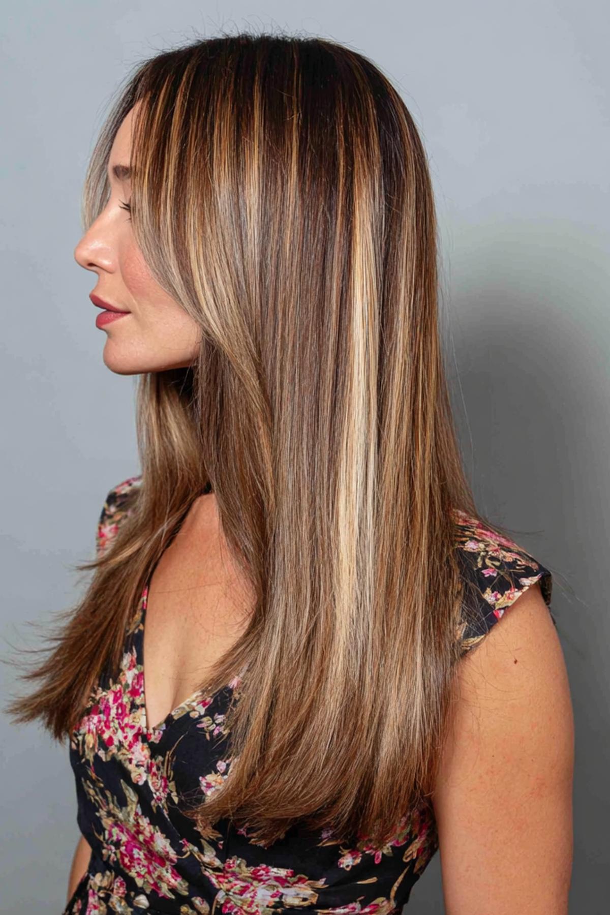 Straight Hair With Chunky Highlights