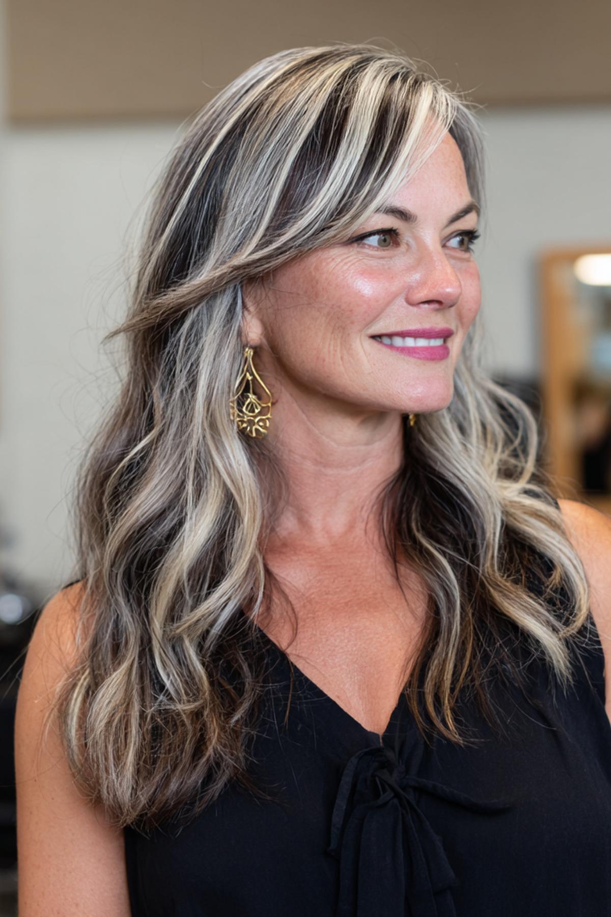 18 Chic Black Hair With Blonde Highlights Ideas