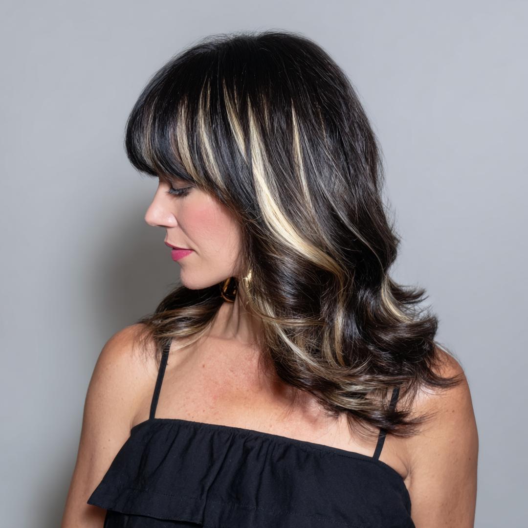 Black Hair With Blonde Highlights