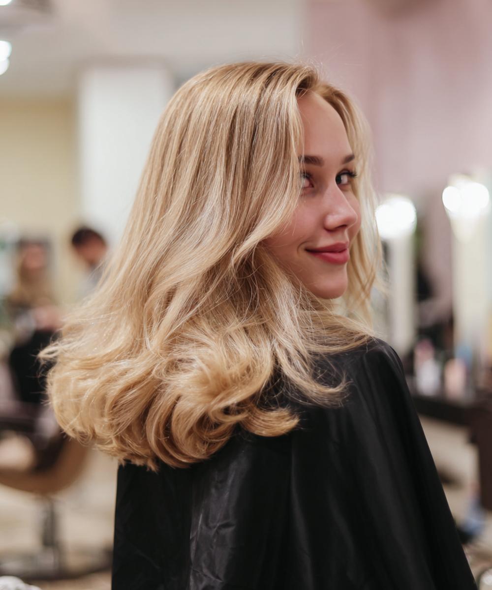 Blowout Blonde With Lowlights