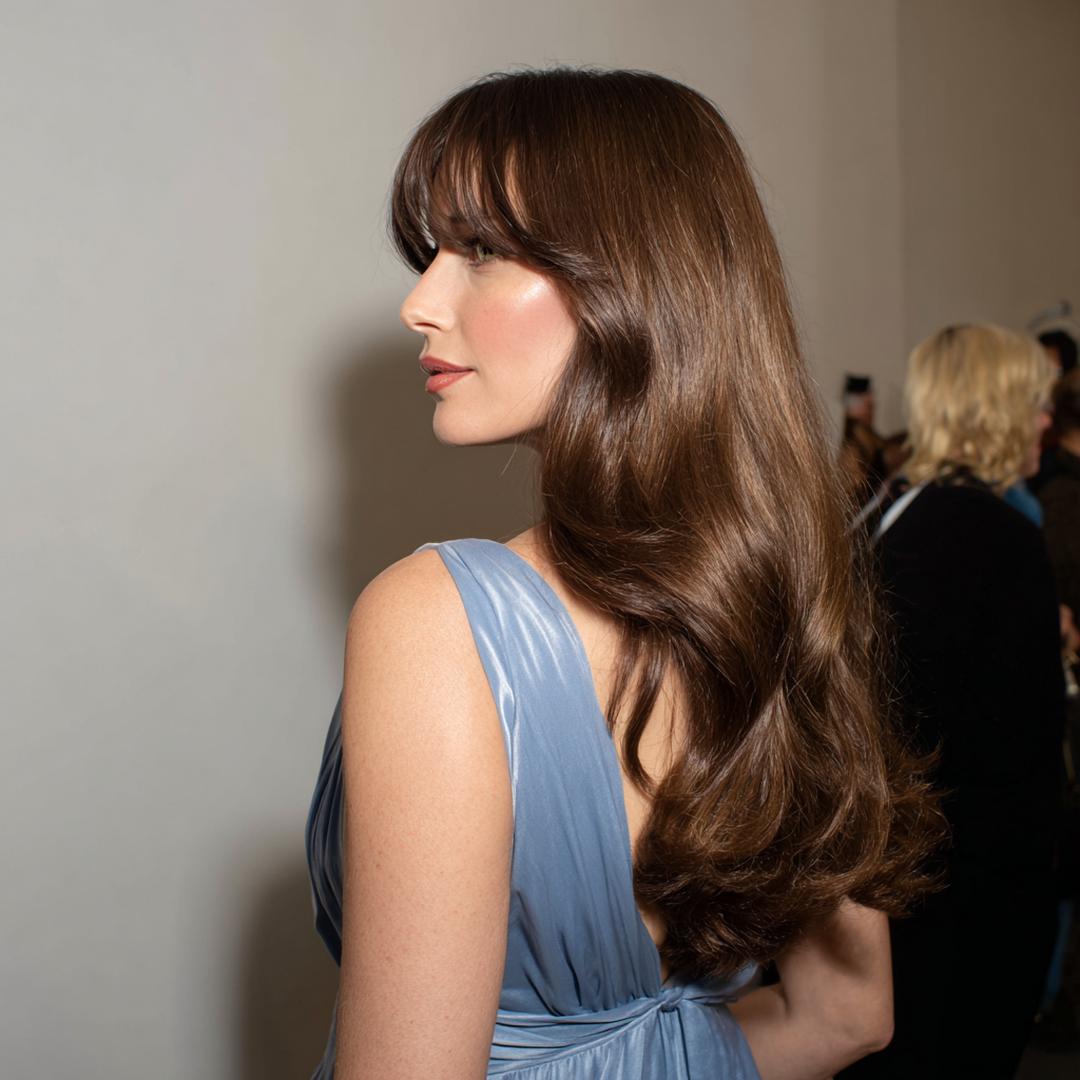 Long Brown Hair With Fringe