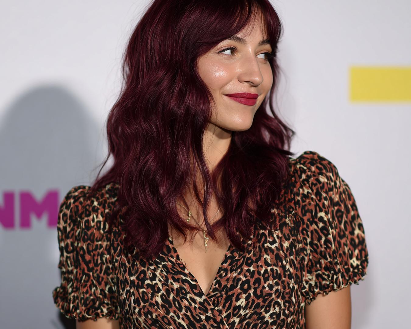 Burgundy Wavy Shoulder Length