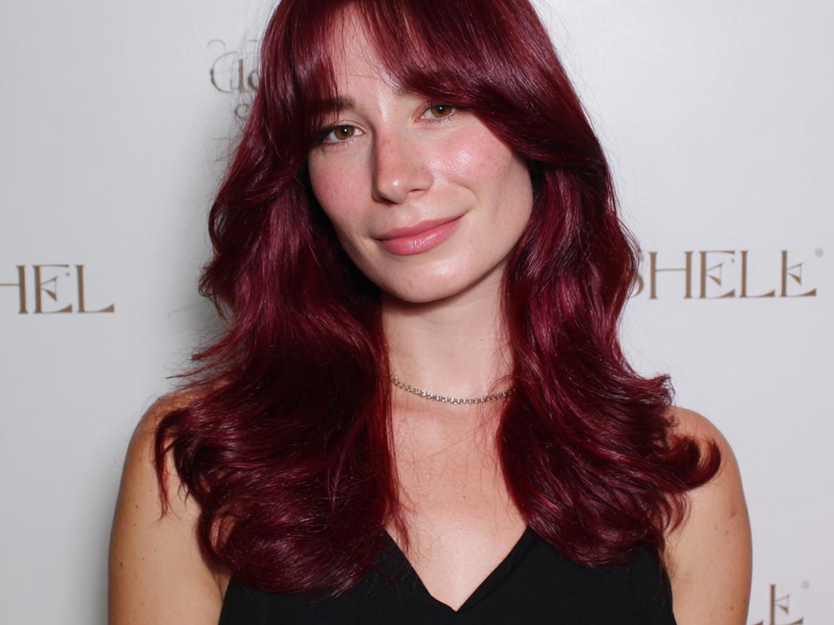 Layered Cherry With Curtain Bangs