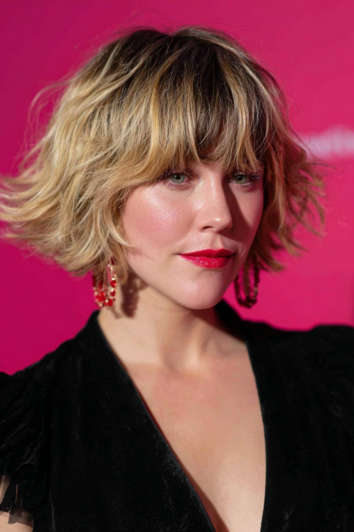 Blonde Bob With Full Bangs