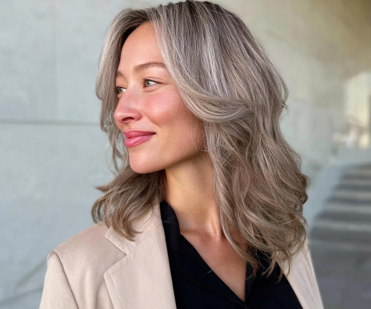 Ash Blonde Face Framing Layers