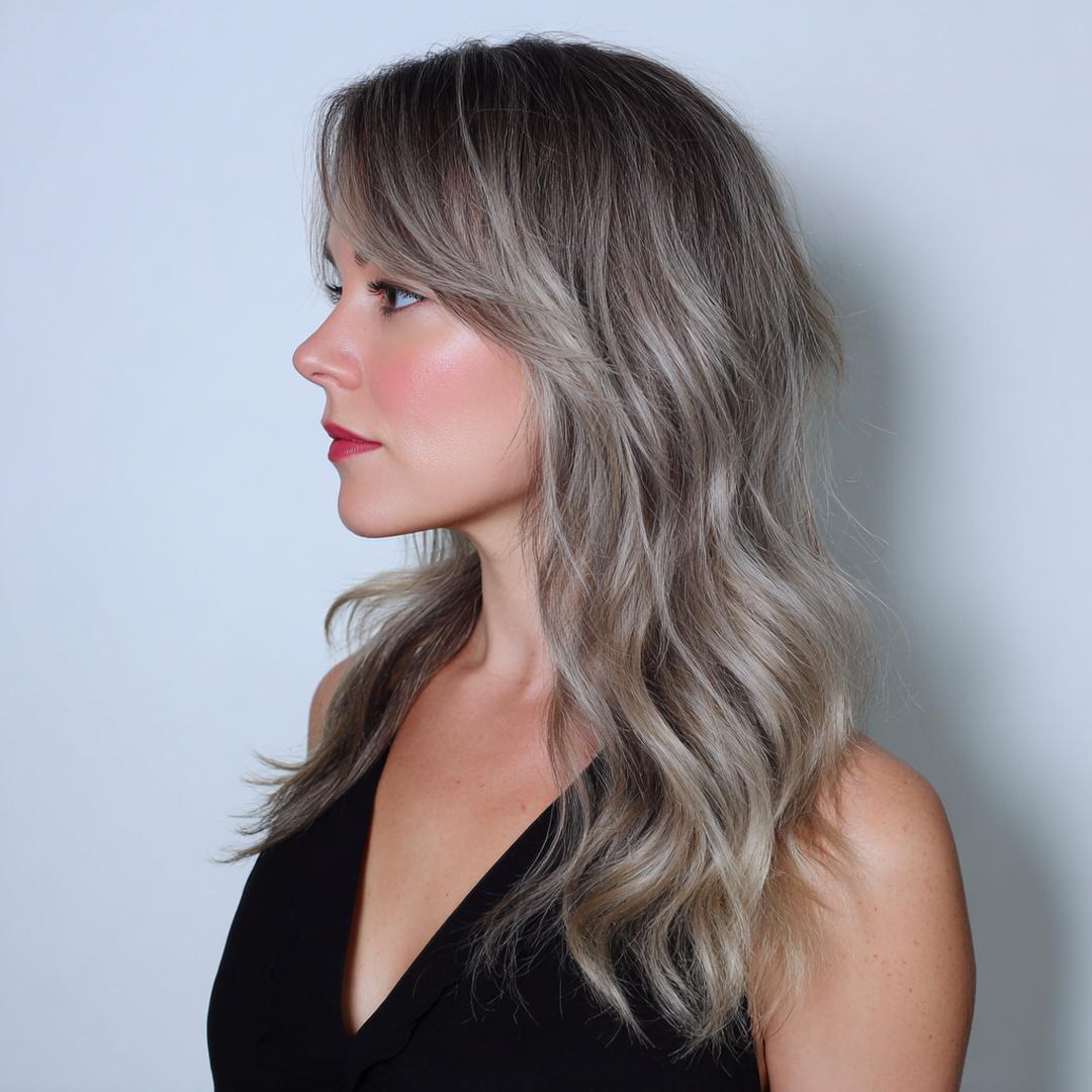 Ash Blonde Textured Lob