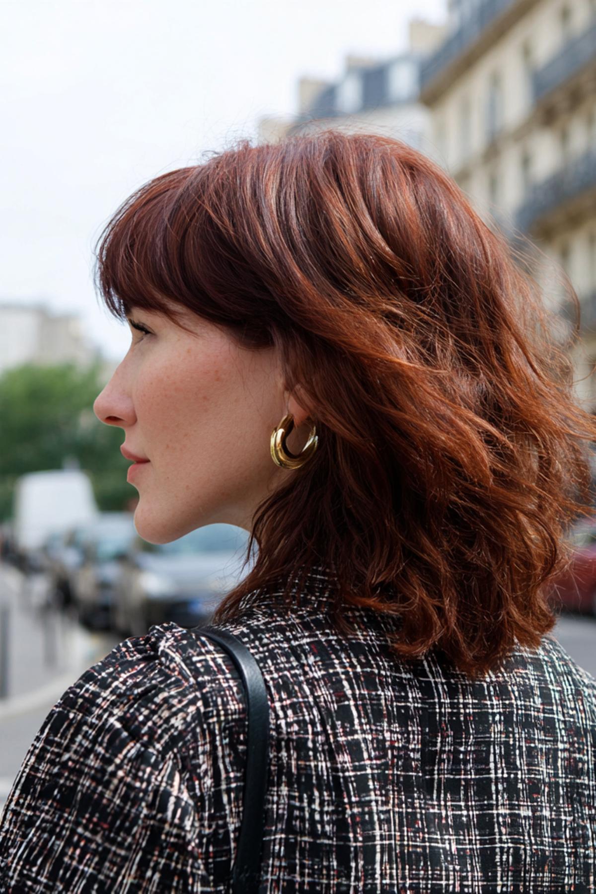 Auburn Shag With Bangs