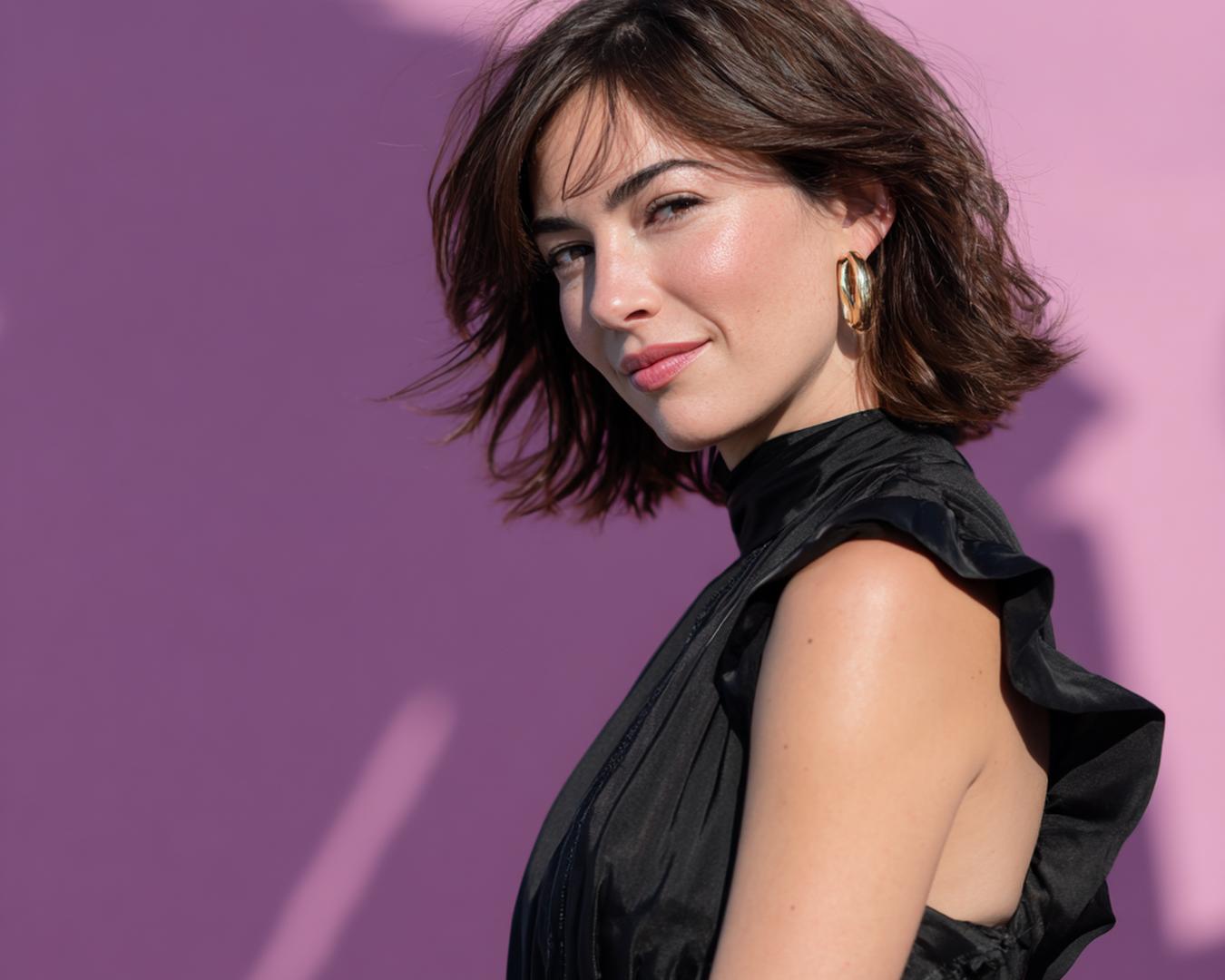 Dark Brown Textured Bob Fringe