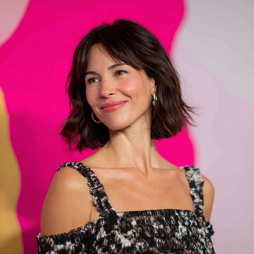 Dark Brown Tousled Bob Bangs