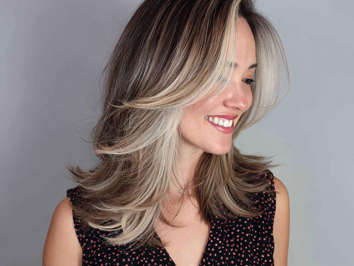 Layered Blonde With Dark Base