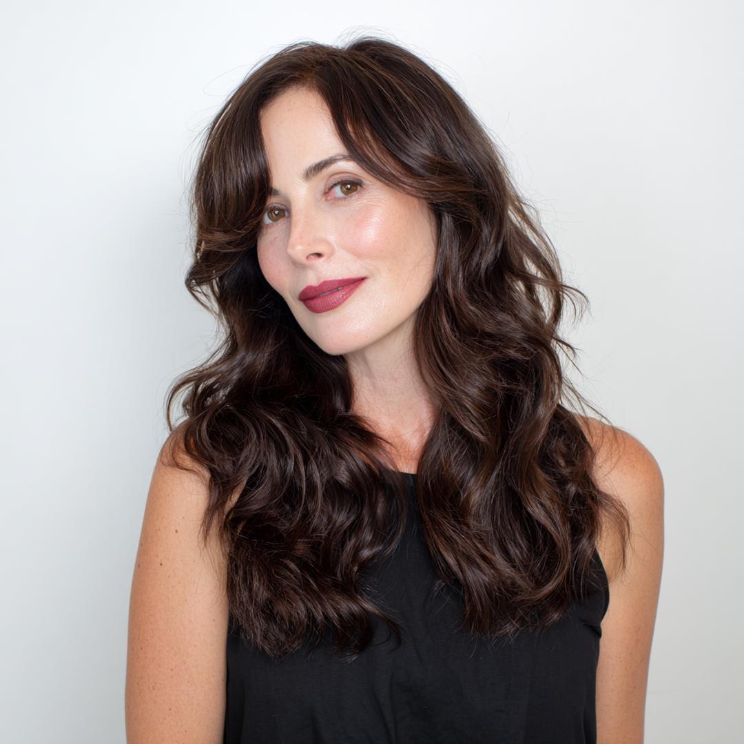 Medium Wavy Dark Brown Layers